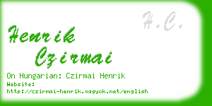 henrik czirmai business card